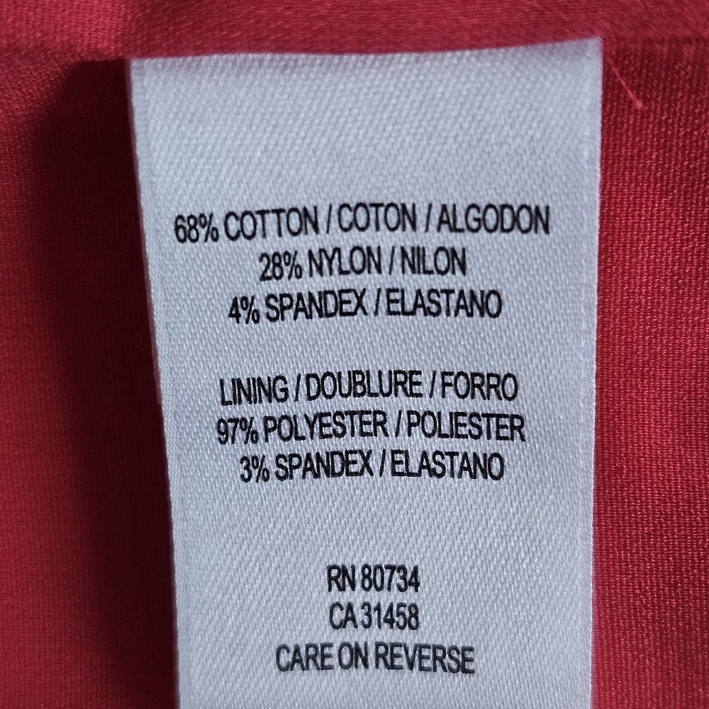 BCBGMAXAZRIA Women Pink Cotton Halter Neck Sleeveless Knee Length Dress Size 0 - Picture 5 of 5